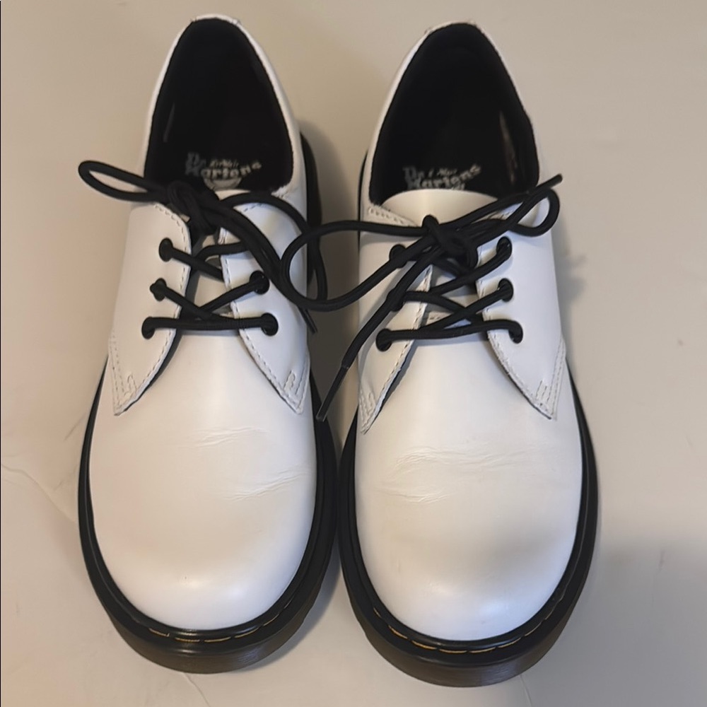 NEW Dr. Martens White Leather Oxfords